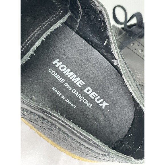 Homme Deux x Comme des Garcons vintage Black leather shoes, US 11, Made in JAPAN